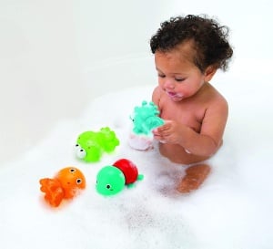 Jucarii de Baie Infantino Sensory, Set 4 Piese, Multicolor - Img 2