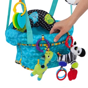 Jumper pentru usa Bright Starts Deluxe, cu 4 jucarii, scaun detasabil si usor de transportat - Img 7