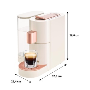 K-fee TWINS II Kapselmaschine 23L 19 Bar Beige-Rose Gold - Img 2