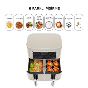 Karaca Air Cook Duo 8 Litri Airfryer Starlight Tehnologie Duo Tech - Img 8