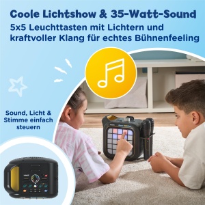 Karaoke portabil VTech Karaoke Light Party cu 2 microfoane, Bluetooth - Img 4