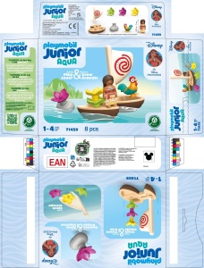 Katamaran PLAYMOBIL JUNIOR Vaiana, din plastic biobazat, pentru copii de la 1 an - Img 7