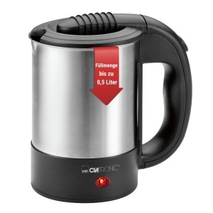 Kettle electric Clatronic WKR 3624, 0.5L, 1000W, inox, cu 2 cani