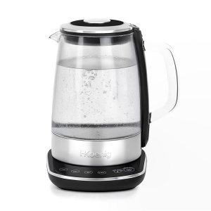 Kettle electric H.Koenig BO600, 1.5 L, 2200 W, sticla si otel inoxidabil