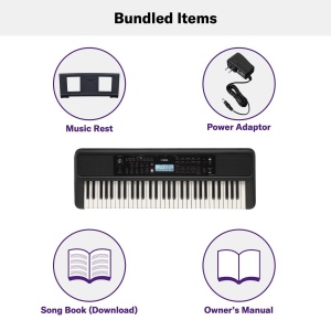 Keyboard portabil Yamaha PSR-E383 cu 61 taste, 650 sunete si 260 stiluri muzicale - Img 8