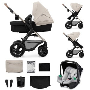 Kinderkraft MOOV2 AIR Carucior 3 in 1 Gri Rotile Gonflabile - Img 1