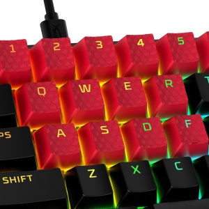 Kit accesorii gaming HyperX Rubber Keycaps 19 taste texturate rosu - Img 9