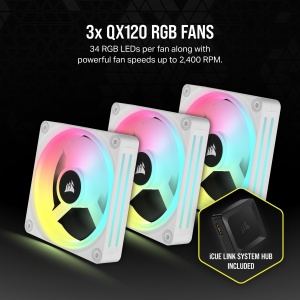 Kit de racire cu apa CORSAIR Hydro X Series iCUE LINK XH405i, 360mm, RGB, Alb - Img 5