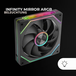 Kit de ventilatoare cu iluminare ARGB Mars Gaming MF-LINKFINITYKIT2, 3 x 120mm, Negru - Img 3