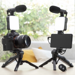 Kit de Vlogging InnovaGoods cu Lumina LED, Microfon si Telecomanda, 6 Piese - Img 9
