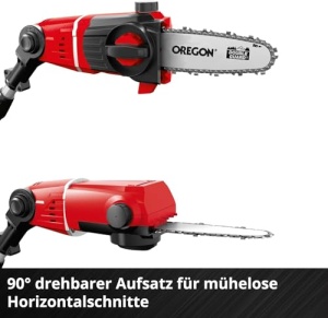 Kit multifunctional fara fir Einhell GE-HC 18 Li T (18V, 3Ah, tuns gard viu 2 in 1 si ferastrau cu lant, sabie Oregon, incl. baterie si incarcator) - Img 10