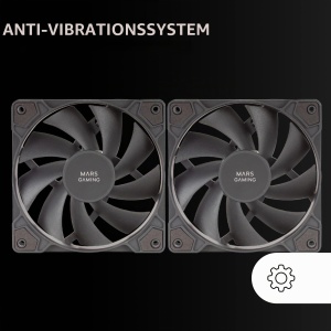 Kit racire cu ventilatoare Mars Gaming MF-PROX2, 2 ventilatoare 120mm, ultra-silentios, negru - Img 4
