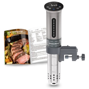 KitchenBoss Sous Vide G310 Argintiu IPX7 Rezistent la Apa Control Precizie 40-90degC