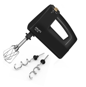 Krups F60858 3 MIX 7000 Mixer de mana Editia 60 de ani | 500W | maner ergonomic | Cablu de 1,65 m | Controlere de viteza, teluri si carlige pentru aluat | pana la 1 kg aluat de paine | Negru/Cupru - Img 1