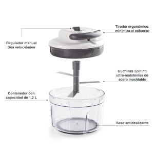 Lacor 60599 Tocator Manual Lame din Otel Inoxidabil Capacitate 12L BPA-Free - Img 4