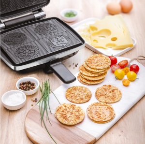 Lagrange 030242 Bricelets Aluminium Platten-Set fur Super 2 Waffeln, Schwarz - Img 3