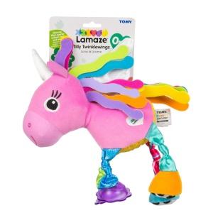 Lamaze Ella Unicorn Jucarie Bebelusi Roz Clip Go cu Beisor si Sunete - Img 7