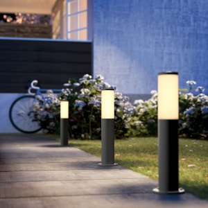 Lampa cu piedestal LED de exterior PHILIPS Utrecht, exterioara, antracit, 60W, clasa de protectie IP44, bec inlocuibil - Img 2