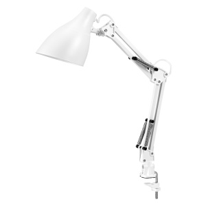 Lampa de birou LEDVANCE Office Line E27, alba, cu clip si doua articulatii - Img 3