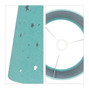 Lampa de birou pentru copii Relaxdays, mint, cu model stele, 40 cm - Img 6