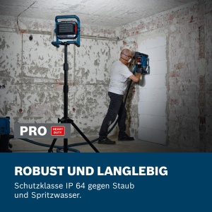 Lampa de lucru Bosch PRO 18V GLI18V-5000, 5000 Lumen, 80 LED-uri - Img 3