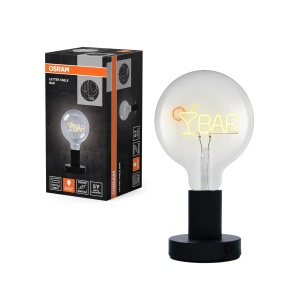 Lampa de masa LED Osram 1906, 1.2W, E27, lumina calda, negru - Img 5