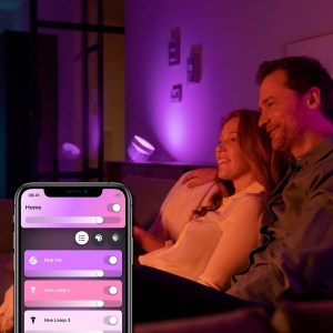 Lampa de masa Philips Hue Iris 570 lm iluminare inteligenta 16 milioane de culori negru - Img 4