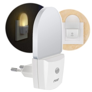 Lampa de Noapte Reer NightGuide cu Senzor de Amurg, LED, Alb