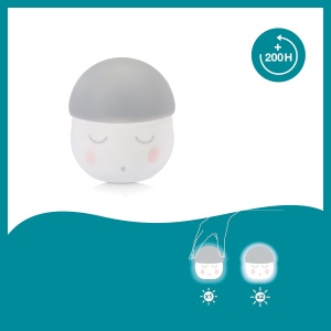 Lampa de veghe Babymoov Squeezy gri, 200 ore autonomie, cu senzor de aer - Img 3