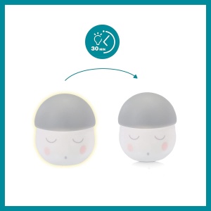 Lampa de veghe Babymoov Squeezy gri, autonomie 200 ore, cu senzor de aer - Img 4