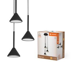 Lampa decorativa LEDVANCE Fuji 3xPendant, 13W, 3000K, Negru