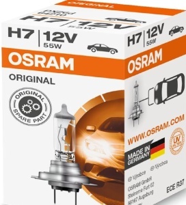 Lampa H7 OSRAM ORIGINAL, 55W, 12V, Culoare Portocalie - Img 3