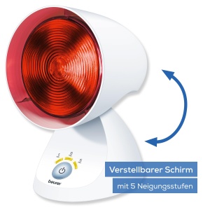 Lampa infrarosu Beurer IL 35 150W timer 3 trepte 5 unghiuri ajustabile alb - Img 5