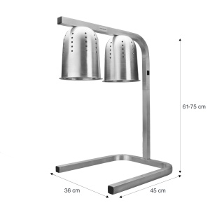 Lampa Infrarosu Profesionala Lacor 69061 550W Inaltime Reglabila Aluminiu - Img 2