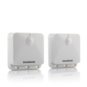Lampa LED cu senzor de miscare InnovaGoods, portabila, 3x40 lm, gri