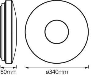 Lampa LED cu senzor LEDVANCE ORBIS SPARKLE DOT, 340mm, cald (3000K) - Img 14