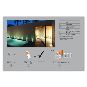 Lampa LED de gradina LEDVANCE SMART cu WiFi, 9 Dots, RGB, IP65 - Img 4