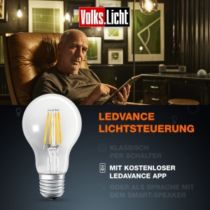 Lampa LED Dimmabila LEDVANCE SMART Filament, E27, 4 Bucati, Culoare Cald Alb - Img 4