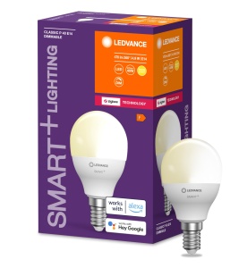 Lampa LED E14 LEDVANCE P40, 4.9W, 470 Lumen, Dimmabila, Alb Cald