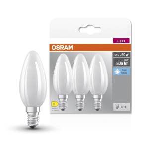 Lampa LED Osram E14, 806 Lumen, 4000K, 3 bucati
