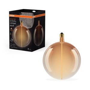Lampa LED Osram Vintage 1906 Big Globe, 4.8W, 200lm, Sticla Tea Brown