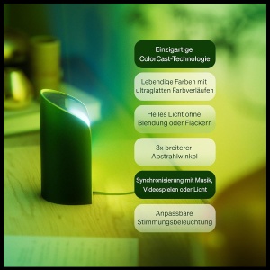 Lampa LED Philips Hue Play Wandfluter, 1035 lm, ColorCast, Negru si Alb - Img 3