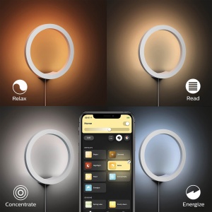 Lampa LED Philips Hue Sana, alba, dimabila, 16 milioane culori - Img 5