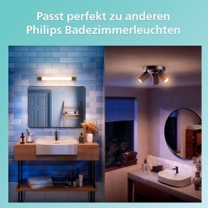 Lampa LED Philips Rover 5W 750lm lumina calda IP44 negru - Img 7