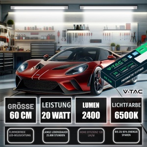 Lampa LED V-TAC 2x 60 CM 20W Samsung - 2400 Lumen Kaltwei - Img 4