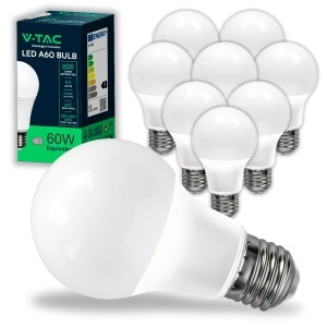 Lampa LED V-TAC E27 8,5W 806 Lumen 6500K Alb Rece