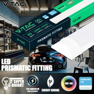 Lampa LED V-TAC Feuchtraum 120 CM 40W 4300 Lumen IP20 - Img 2