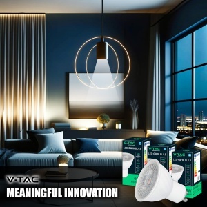Lampa LED V-TAC GU10 6W (echivalent 60W) - 445 Lumen, 3000K, 3 buc - Img 4