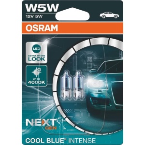 Lampa semnalizare halogen Osram COOL BLUE INTENSE W5W, 4000K, 2 bucati