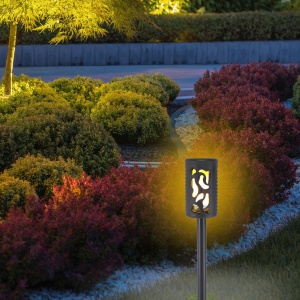 Lampa solara BEPER P207ILO101 cu efect flacara, 12 LED-uri, IP44, 8 ore autonomie